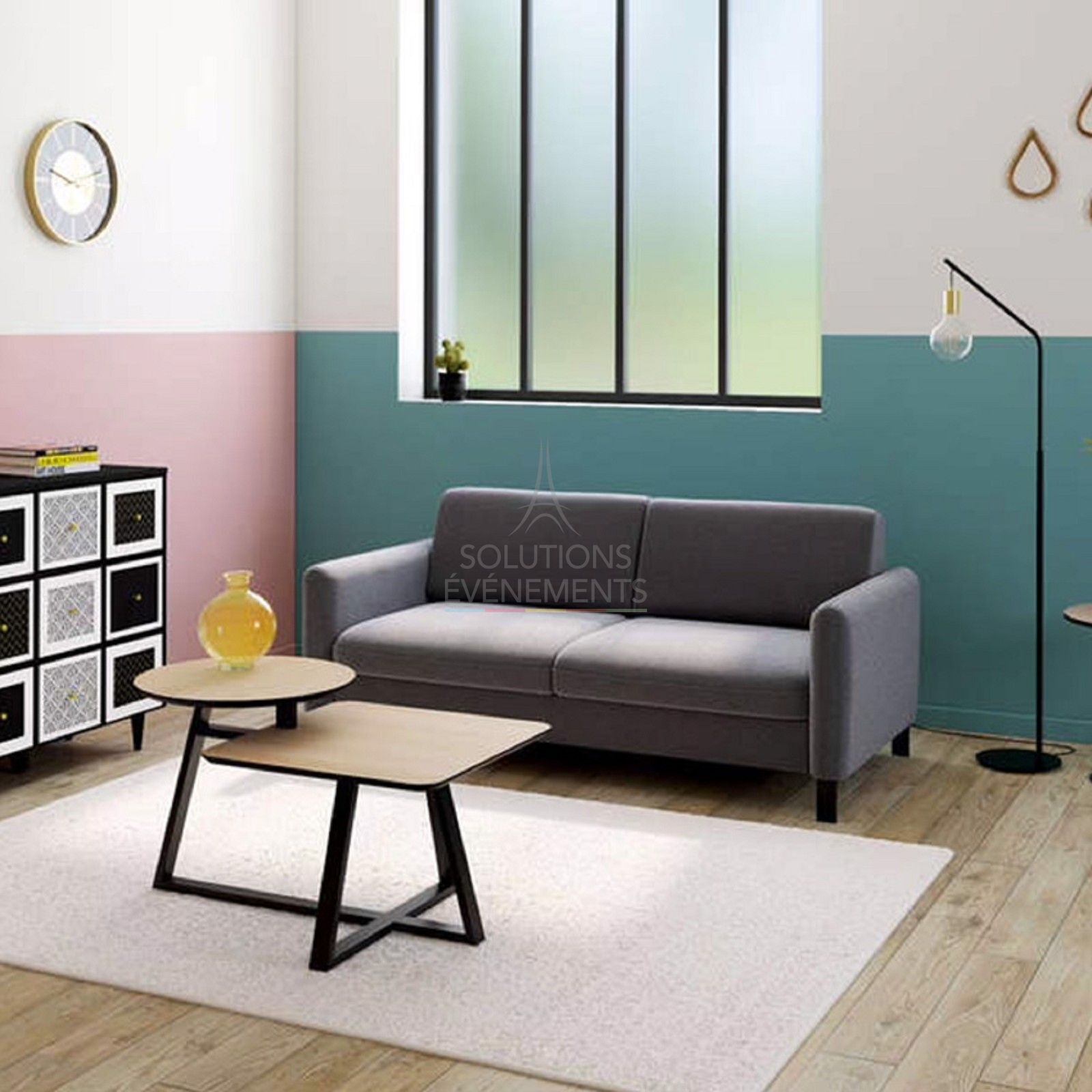 Canapé Robin tissu gris - Visuel 5