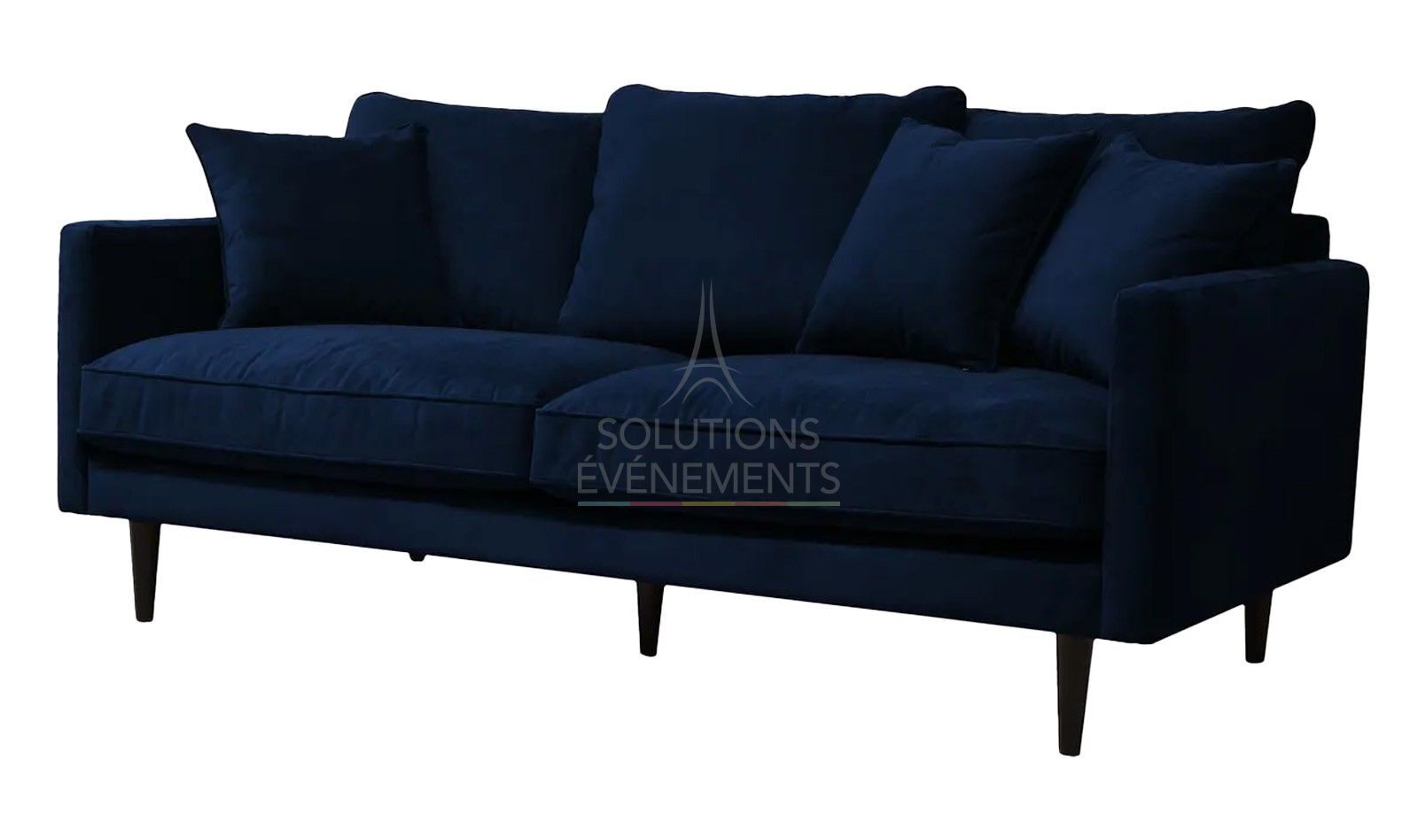 Canapé Victoria velours - Bleu - Visuel 1