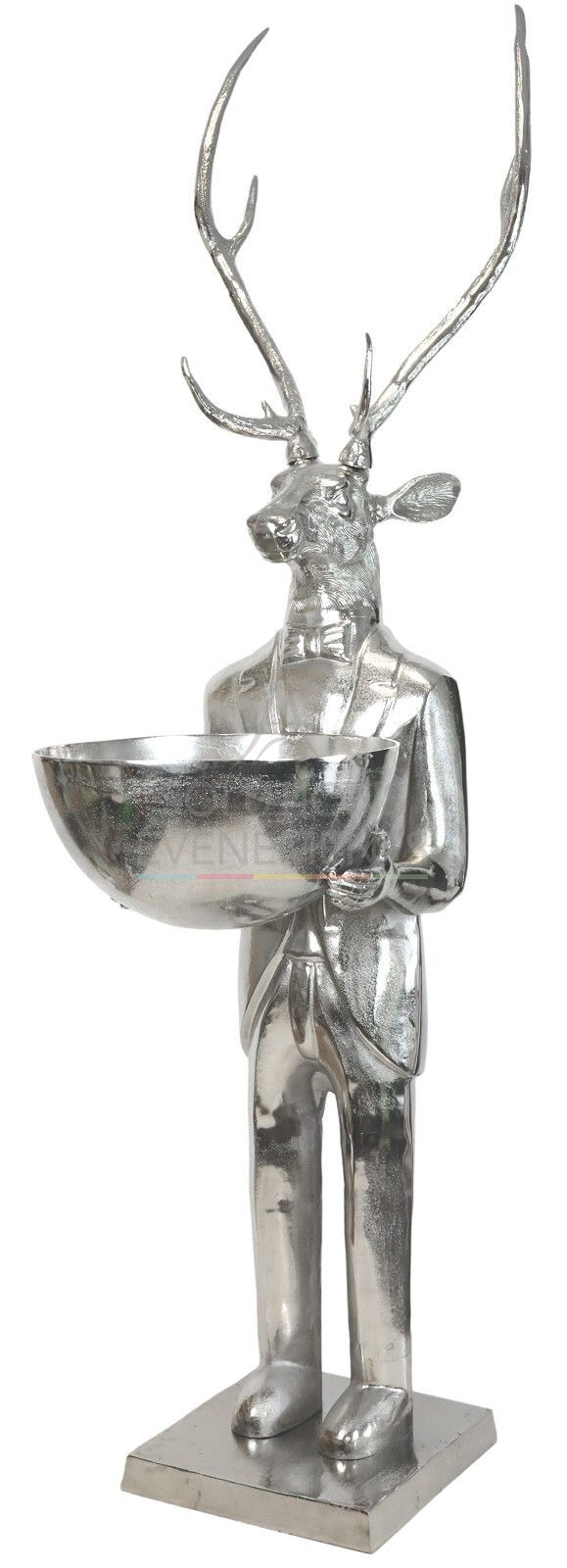 Location statue de cerf majordome Déco Noël en aluminium