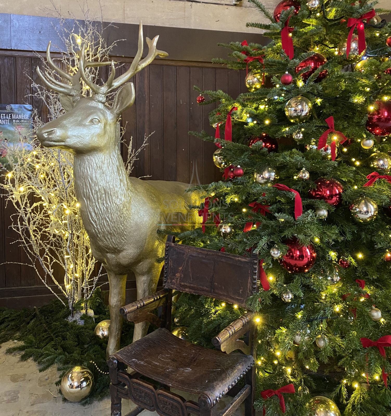 Cerf/Renne artificiel doré  - Visuel 3