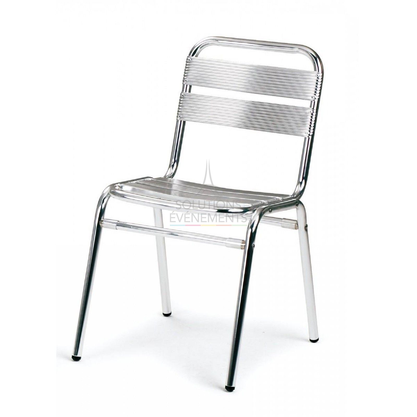 Location de chaise bistrot en aluminium et inox