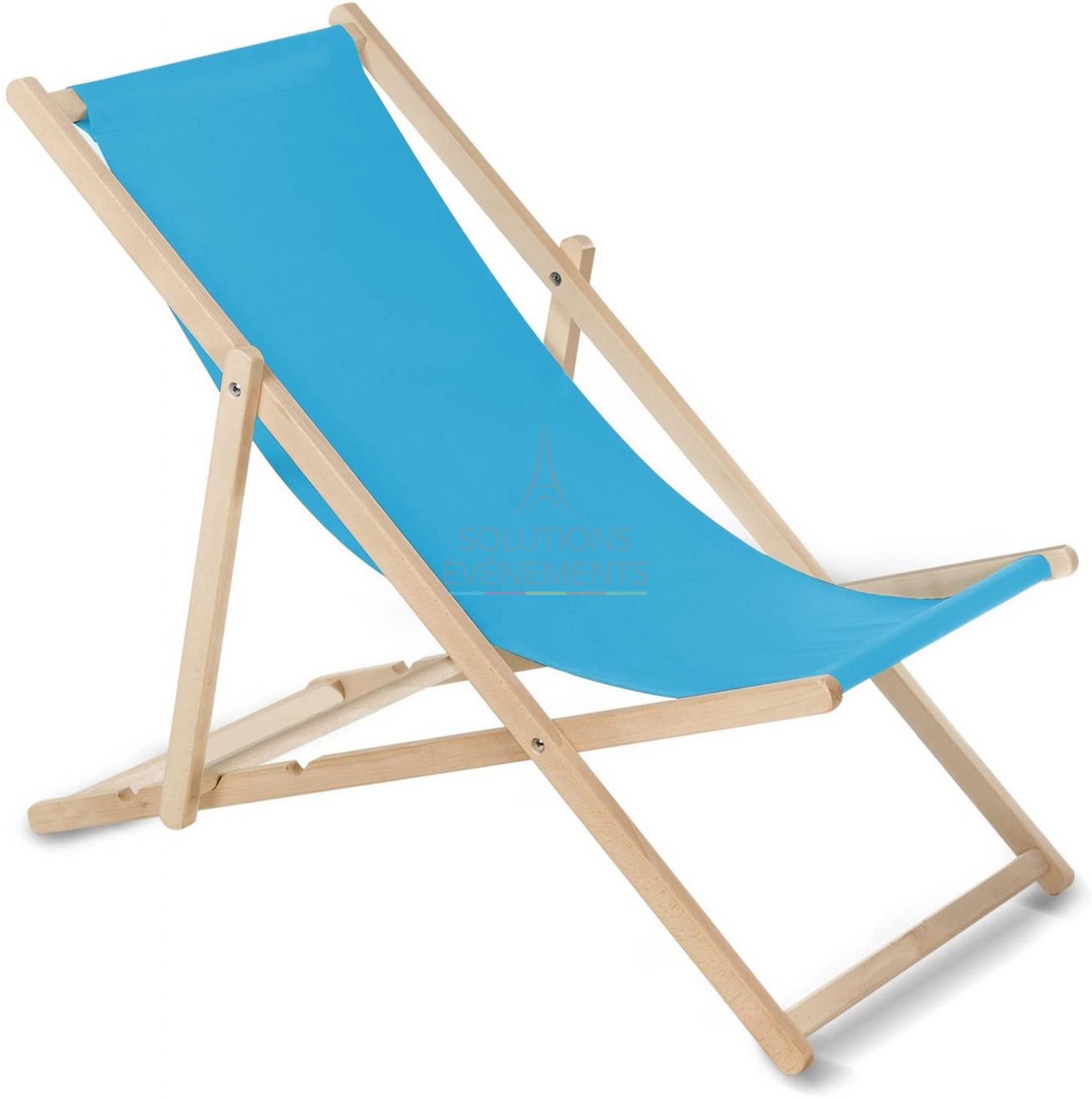 Location Chaise Longue Transat Chilienne Bleu