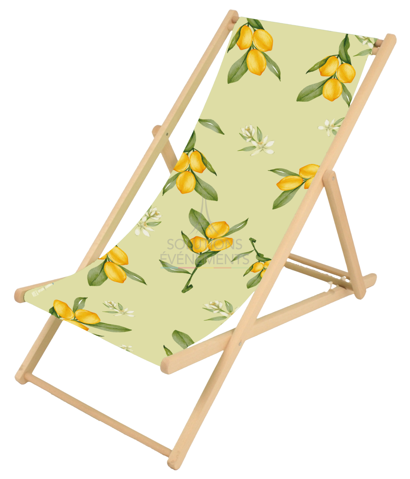 Location de chaise transat motif citron