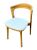 Chaise E-Bok - Chêne naturel avec coussin Chantilly bouclette