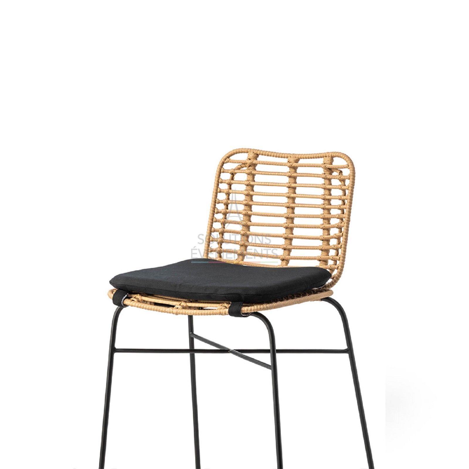 Chaise Haute Palm Rotin avec coussin - Visuel 2