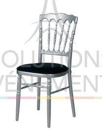 Location de chaise napoleon grise avec assise noire