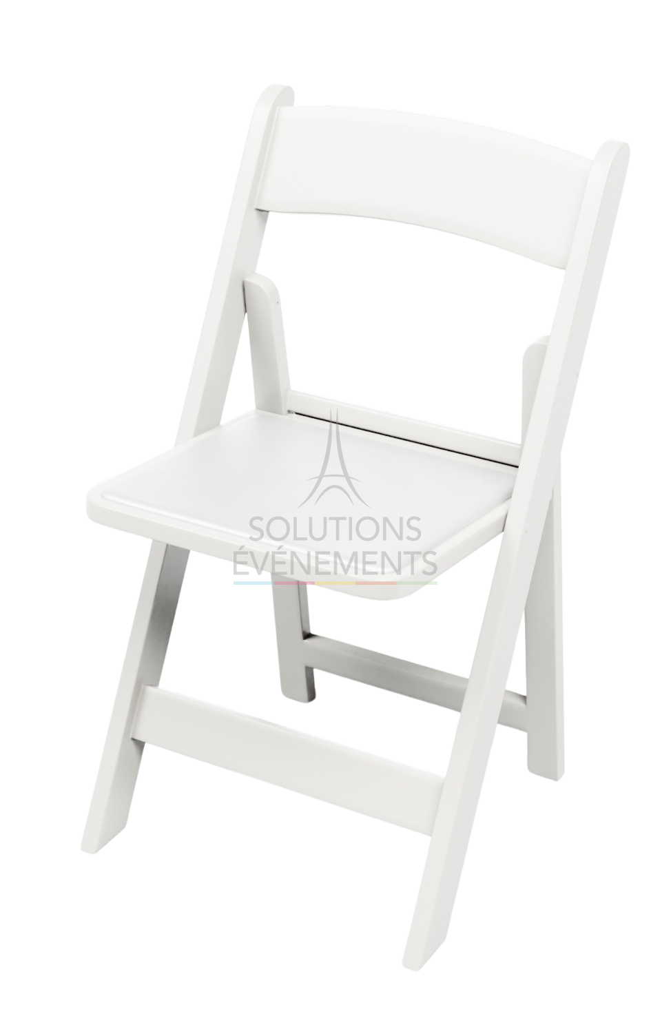 Location chaise pliante blanche polypropylène recyclable