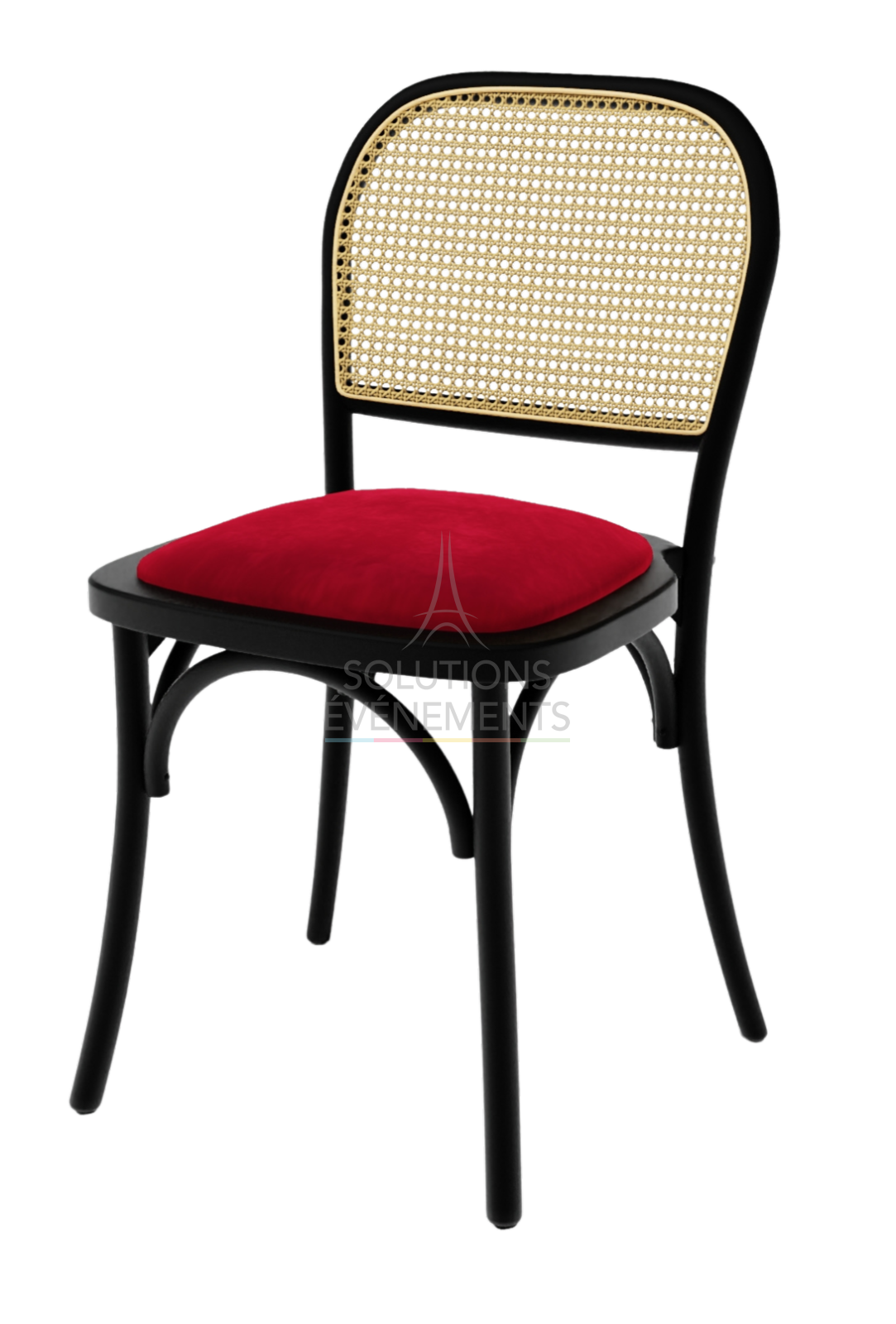 Location chaise Ronda velours rouge