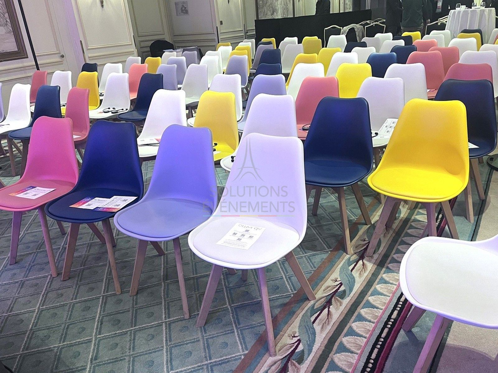 Chaise scandinave bleue navy - Visuel 6