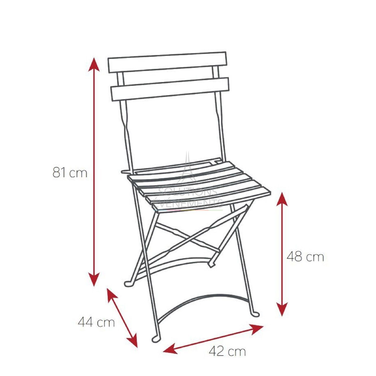 Chaise Square lattes blanche - Visuel 3