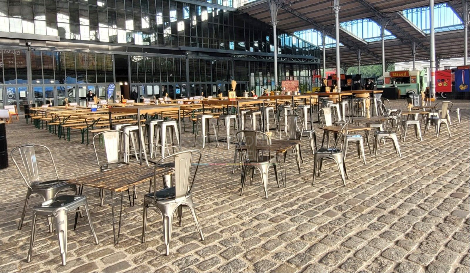 Chaise tolix industrielle acier brossé - Visuel 4