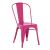Location de chaise industrielle en metal de couleur rose fuchsia
