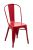 Location de chaise industrielle en metal de couleur rouge
