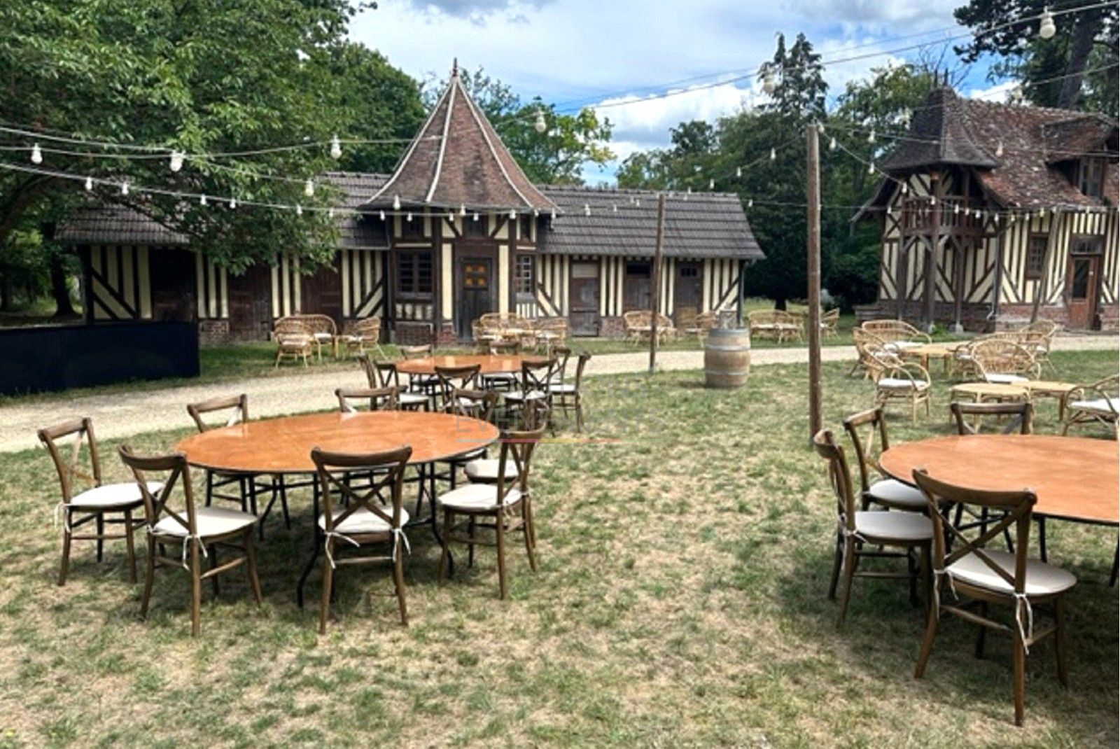 chaise vintage crossback eco avec coussin - visuel 5