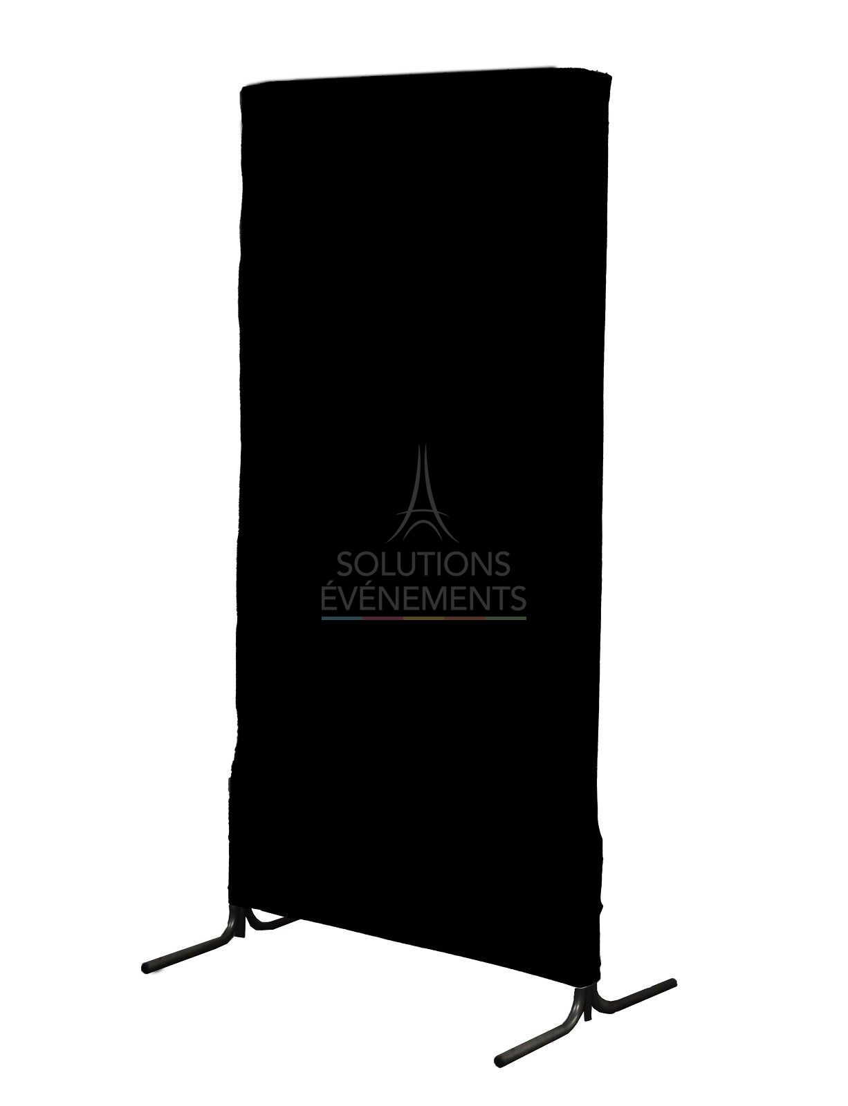Location de cloison autoportante noire 2x1m