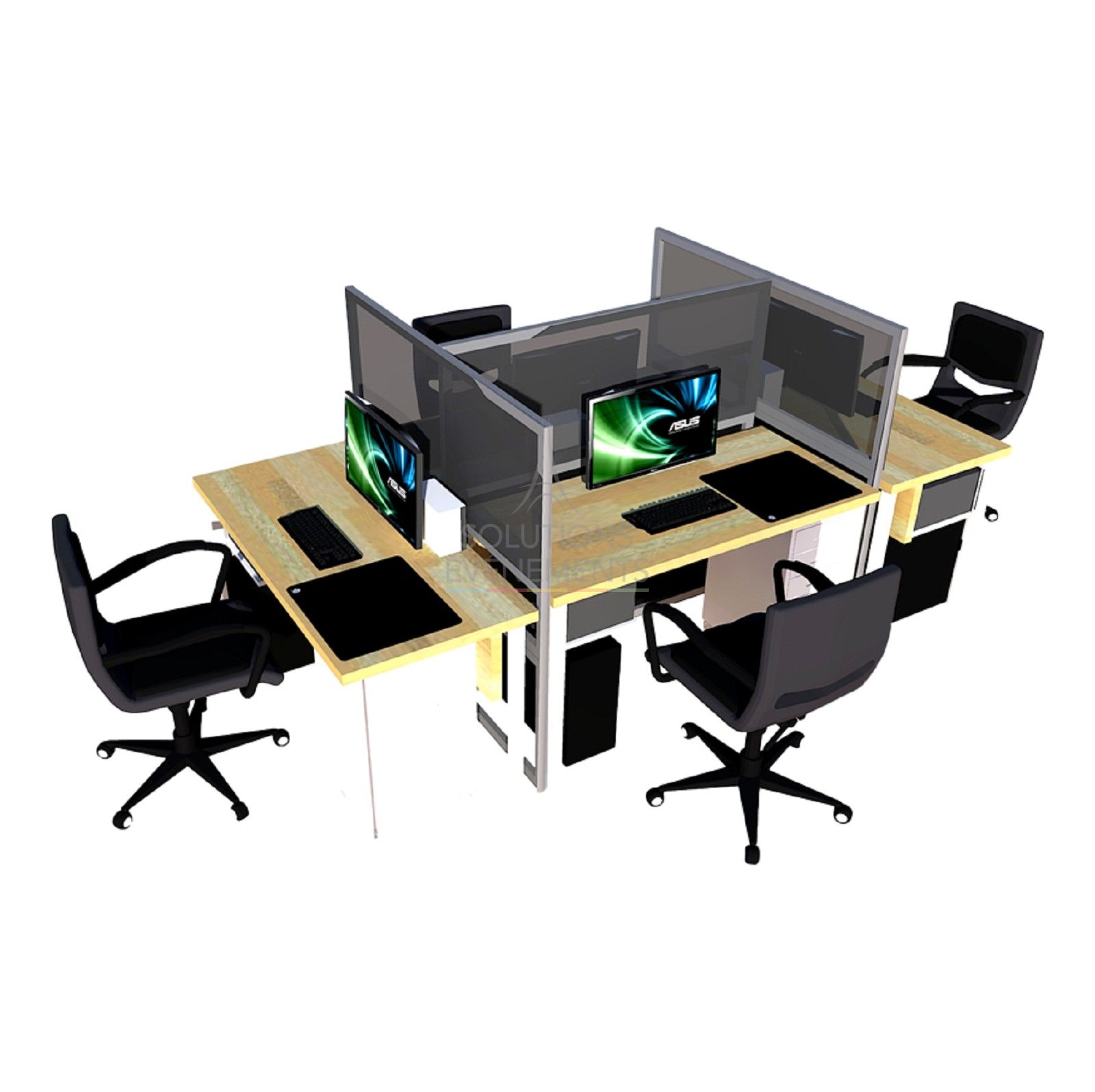 Location de cloison et separateur pour bureau