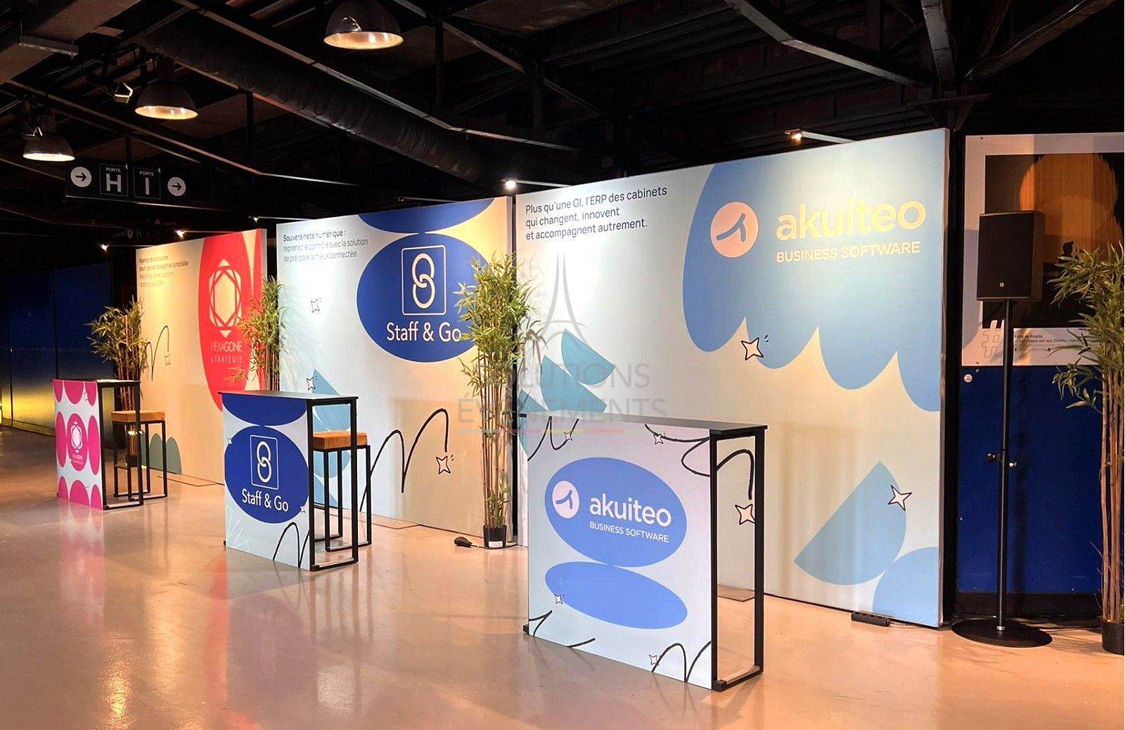 Comptoir Kubo Noir Personnalisé - Plateau Blanc - Visuel 2