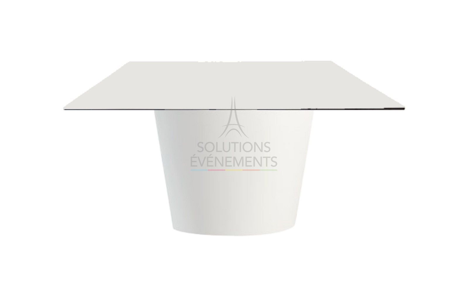 Designer square table rental