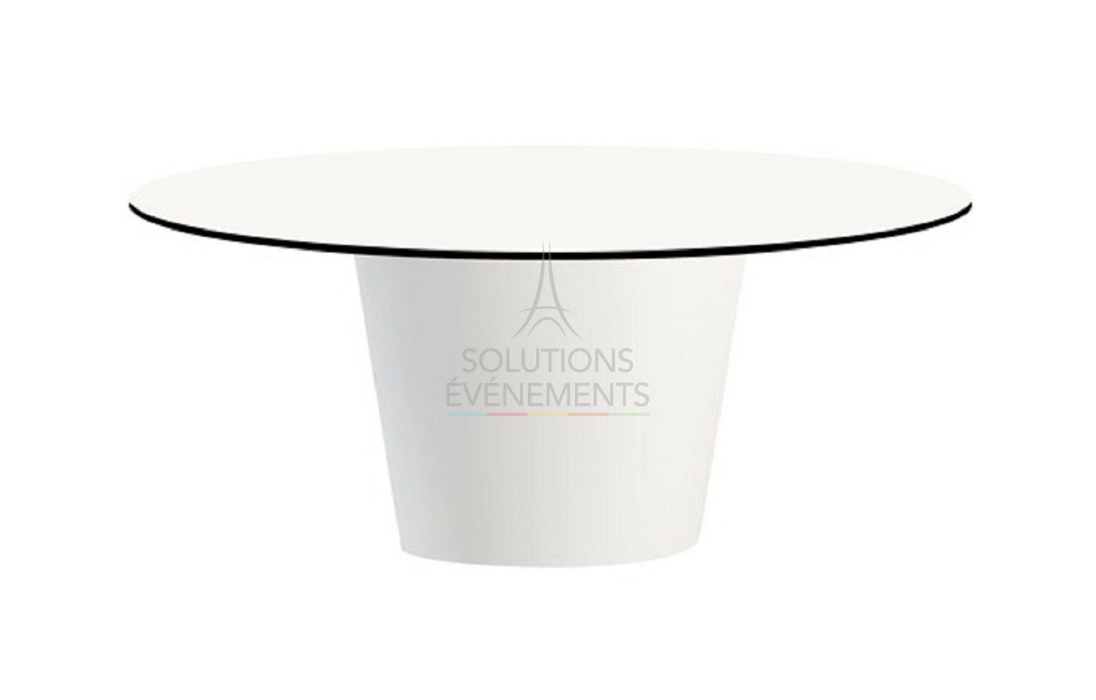 CONIC-O White Table - White Top 150 cm - 8-10 pax - Visual 1