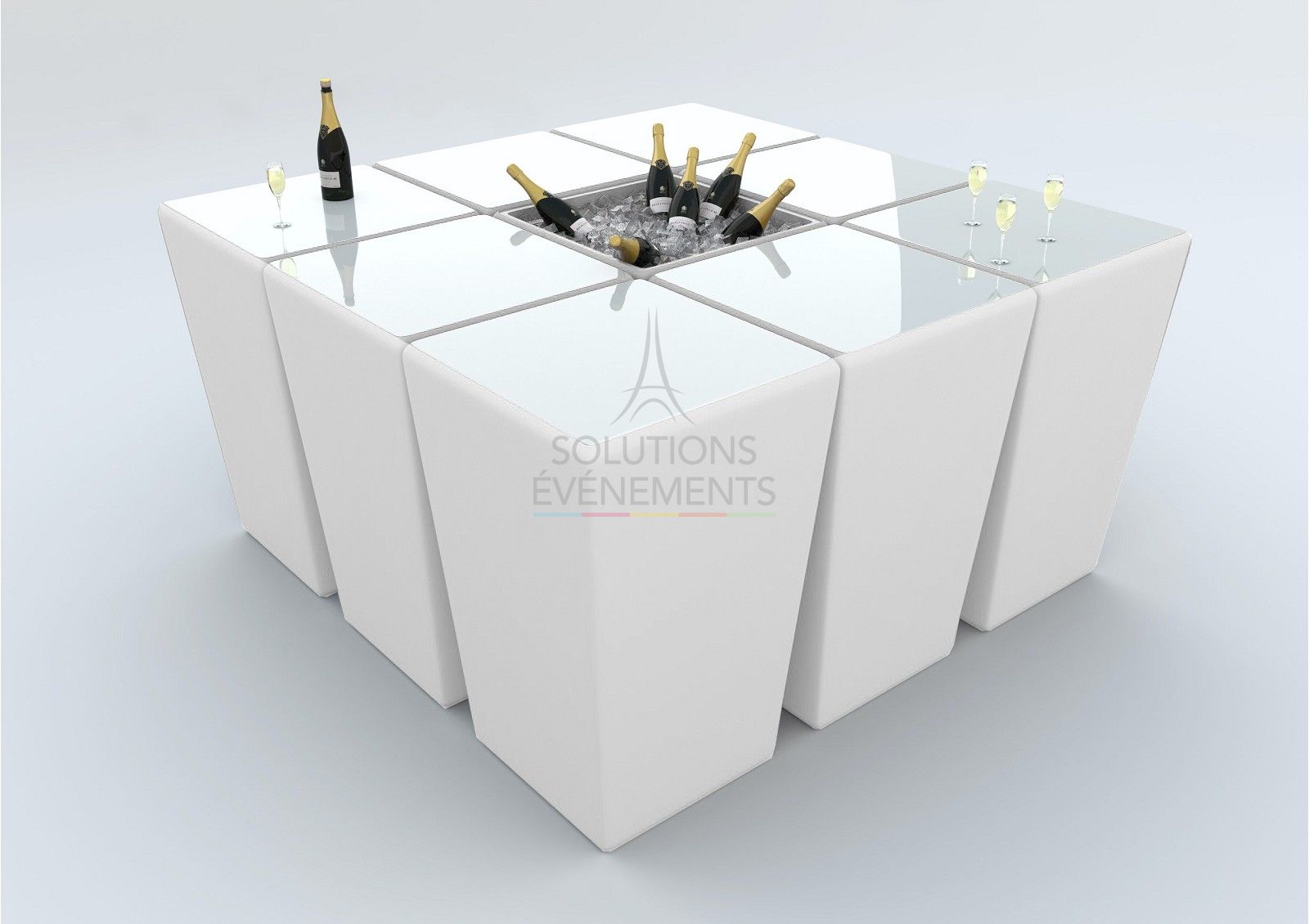 Conic Party black standing table - Ice cube tray - Visual 3