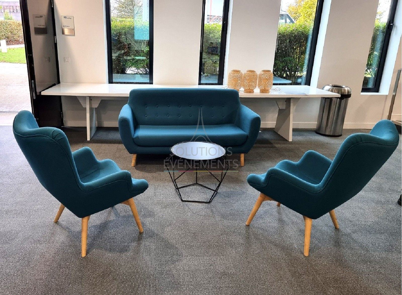 Copenhagen armchair blue OIL - Visual 6