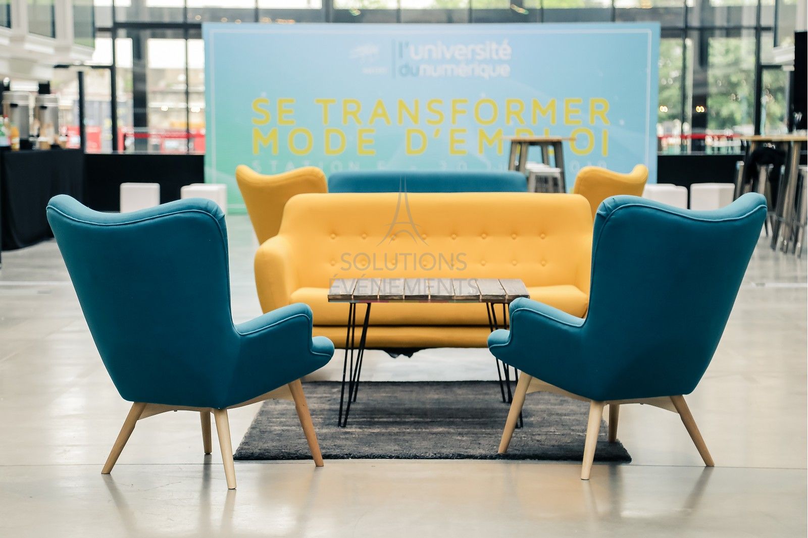 Copenhagen armchair blue OIL - Visual 4