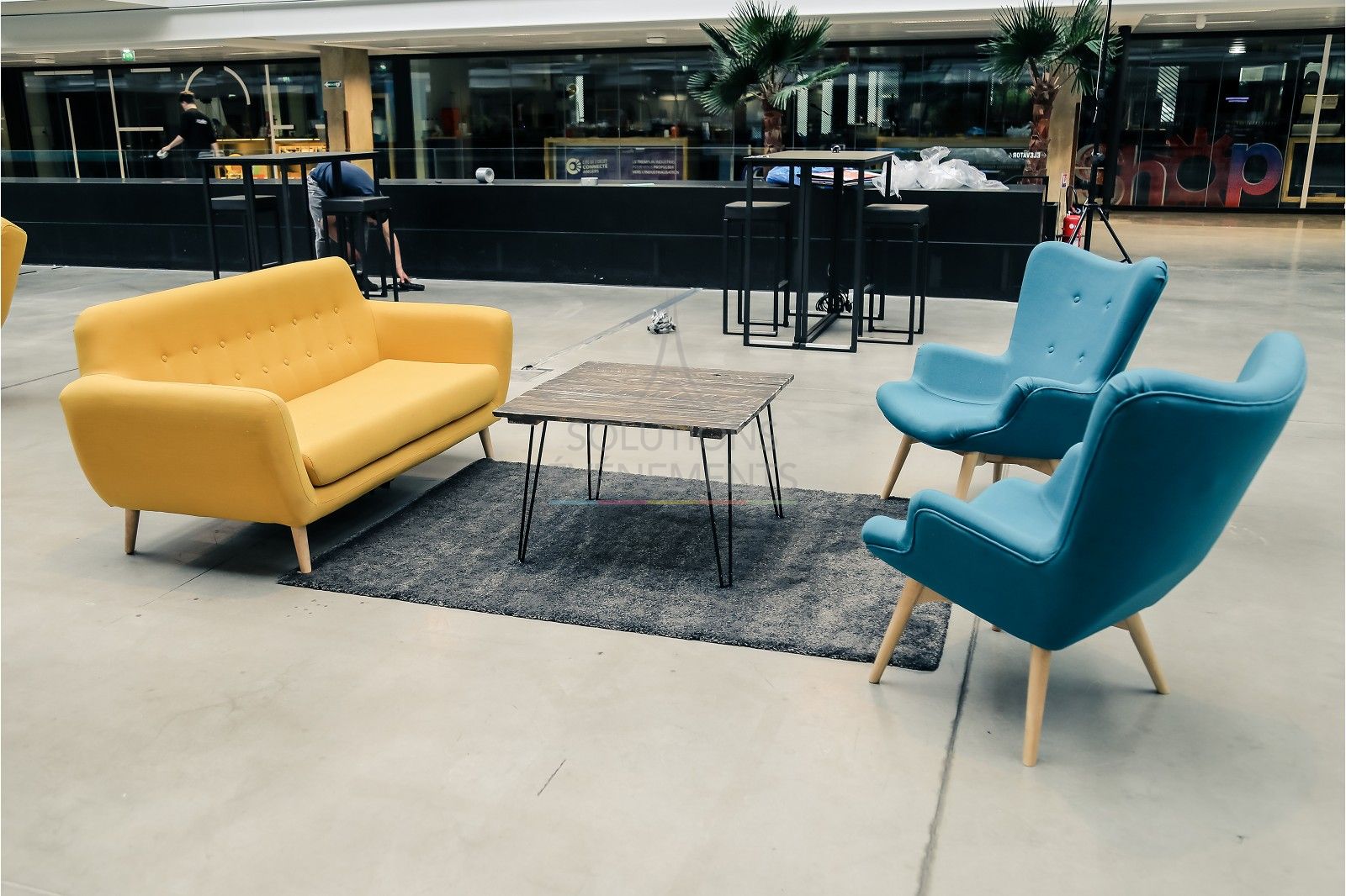 Copenhagen armchair blue OIL - Visual 5