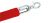 Cordon velours rouge & embouts chrome pour potelet de guidage