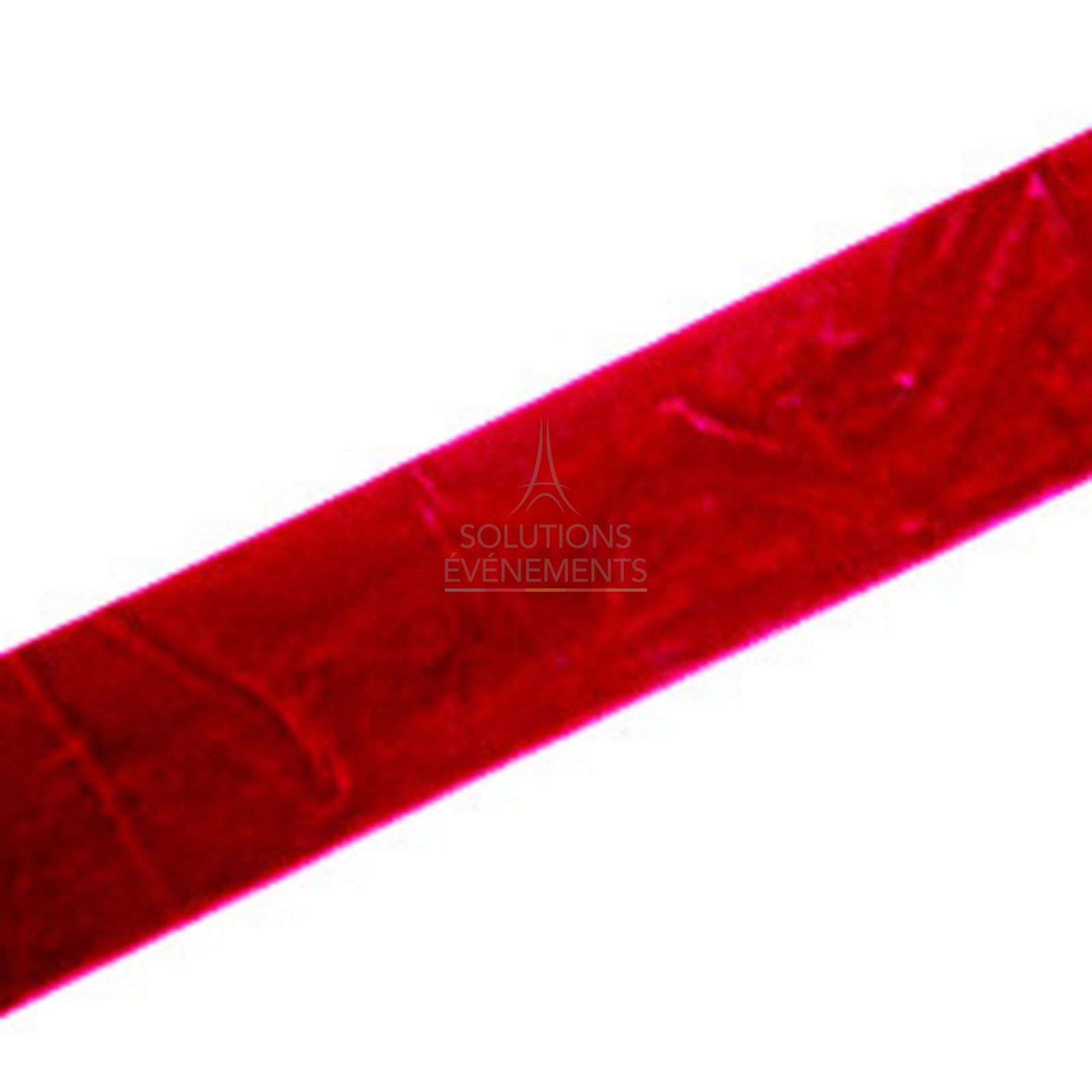 Cordon velours rouge & embouts or - Visuel 3