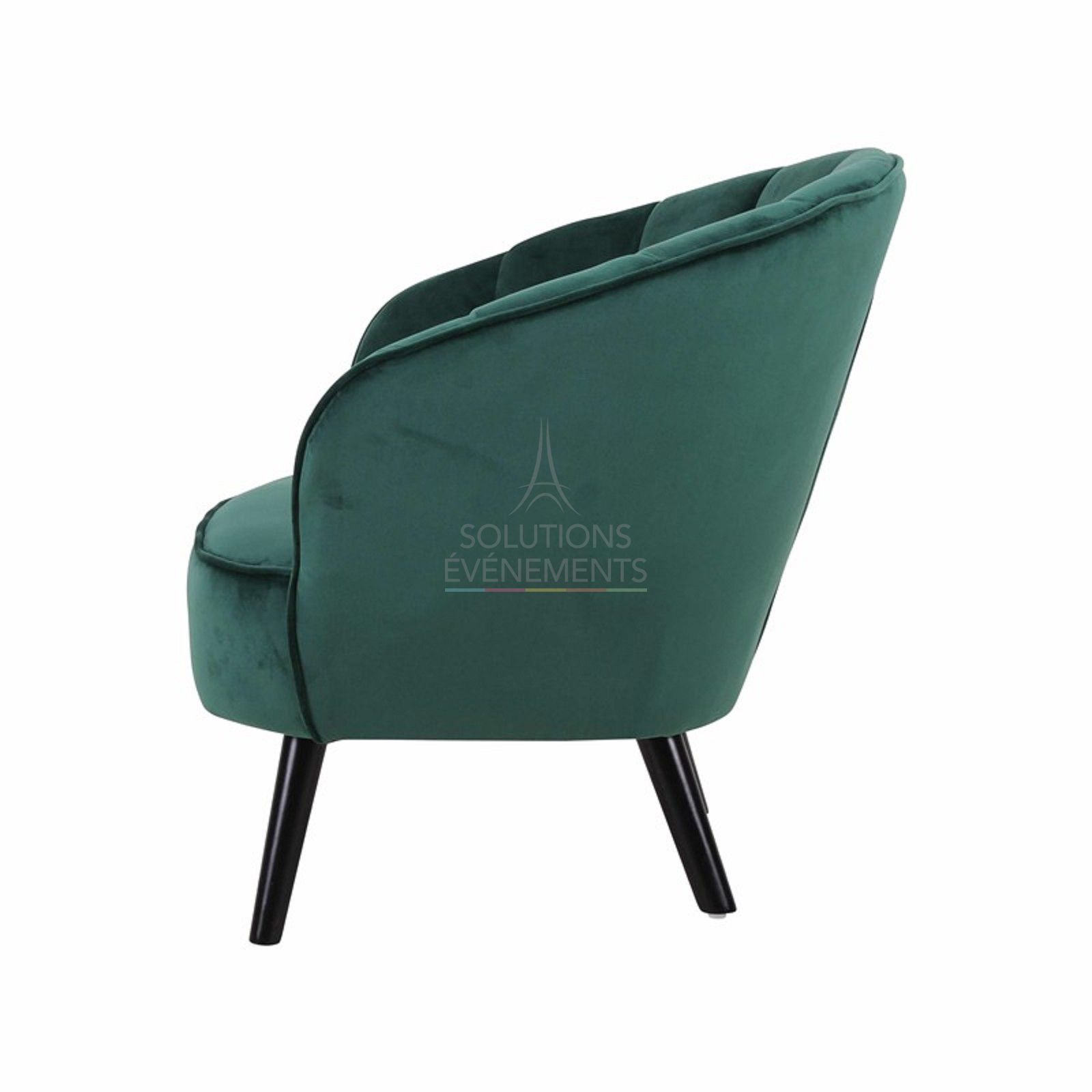 Corolle green velvet armchair - Visual 3