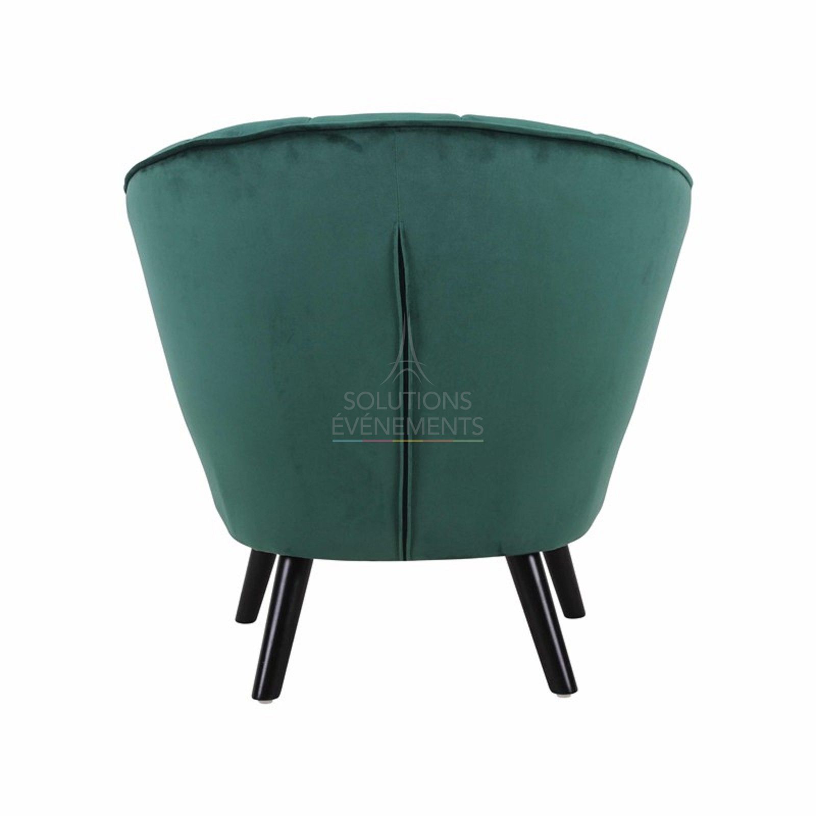 Corolle green velvet armchair - Visual 4