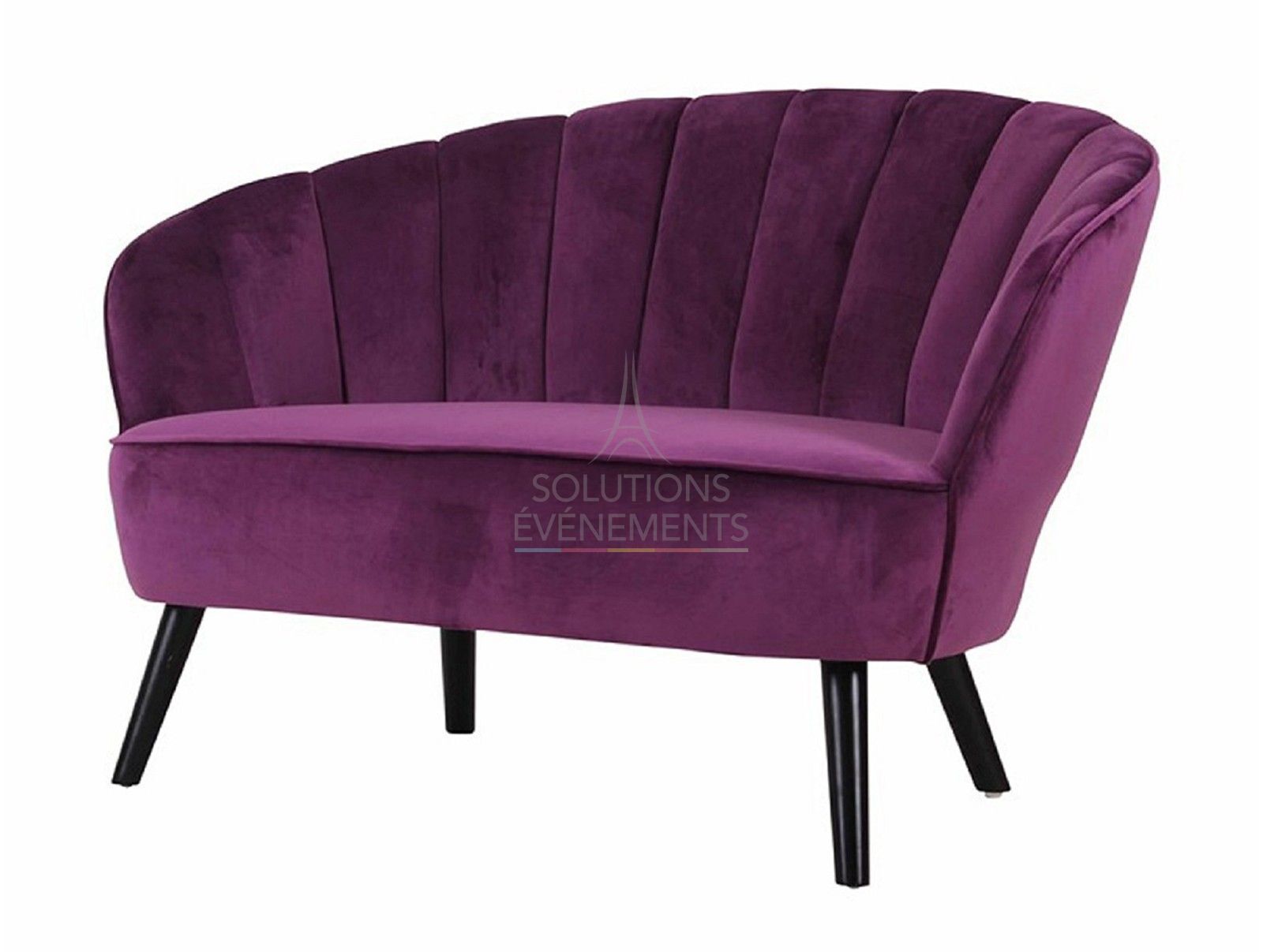 Retro style designer velvet sofa rental