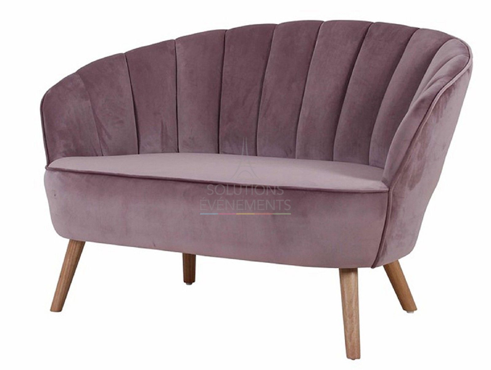 Retro style designer velvet sofa rental