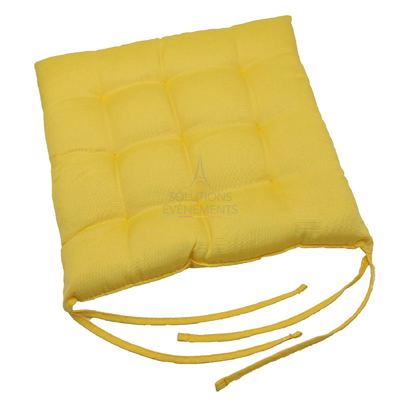 Location de coussins pour chaise couleur jaune