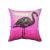 Magical pink flamingo cushion