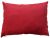 Location coussin rouge en tissu décoratif