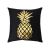 Coussin noir Ananas