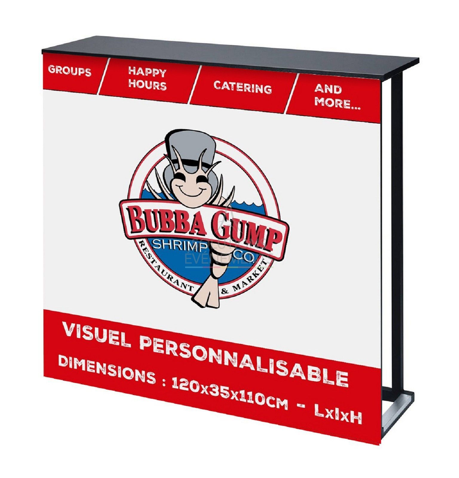 Rental of custom design counter
