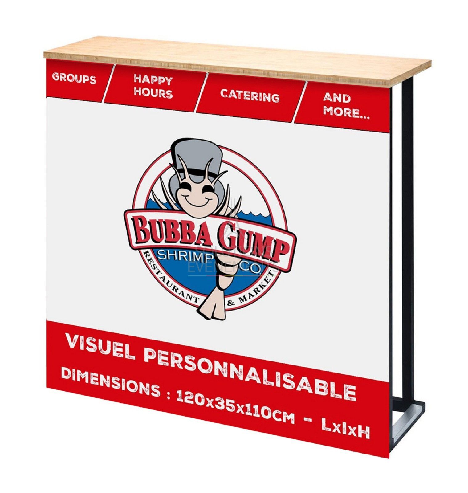 Rental of custom design counter