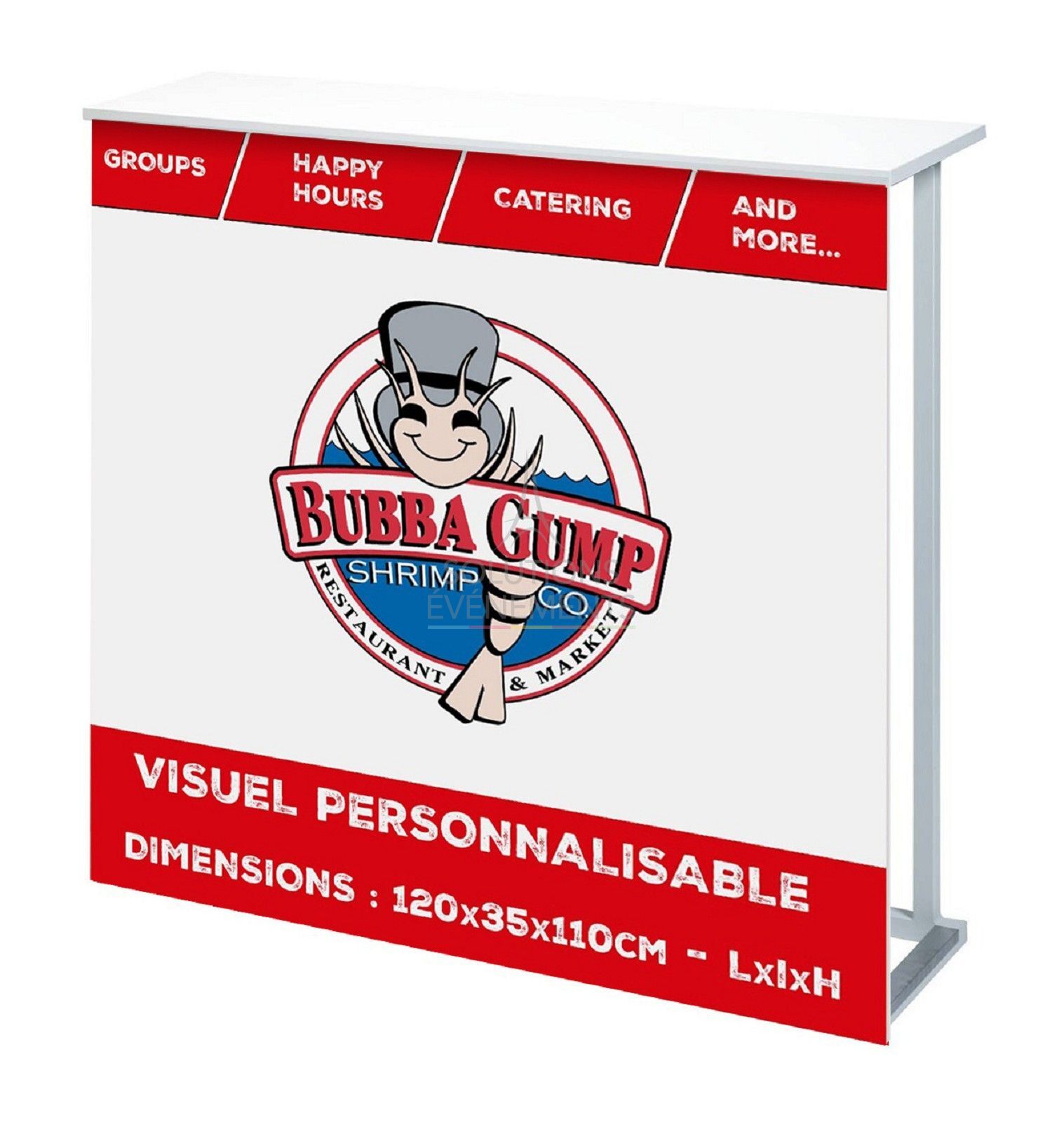 Rental of custom design counter
