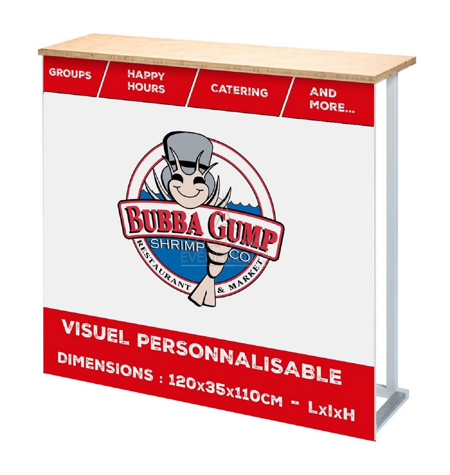Rental of custom design counter