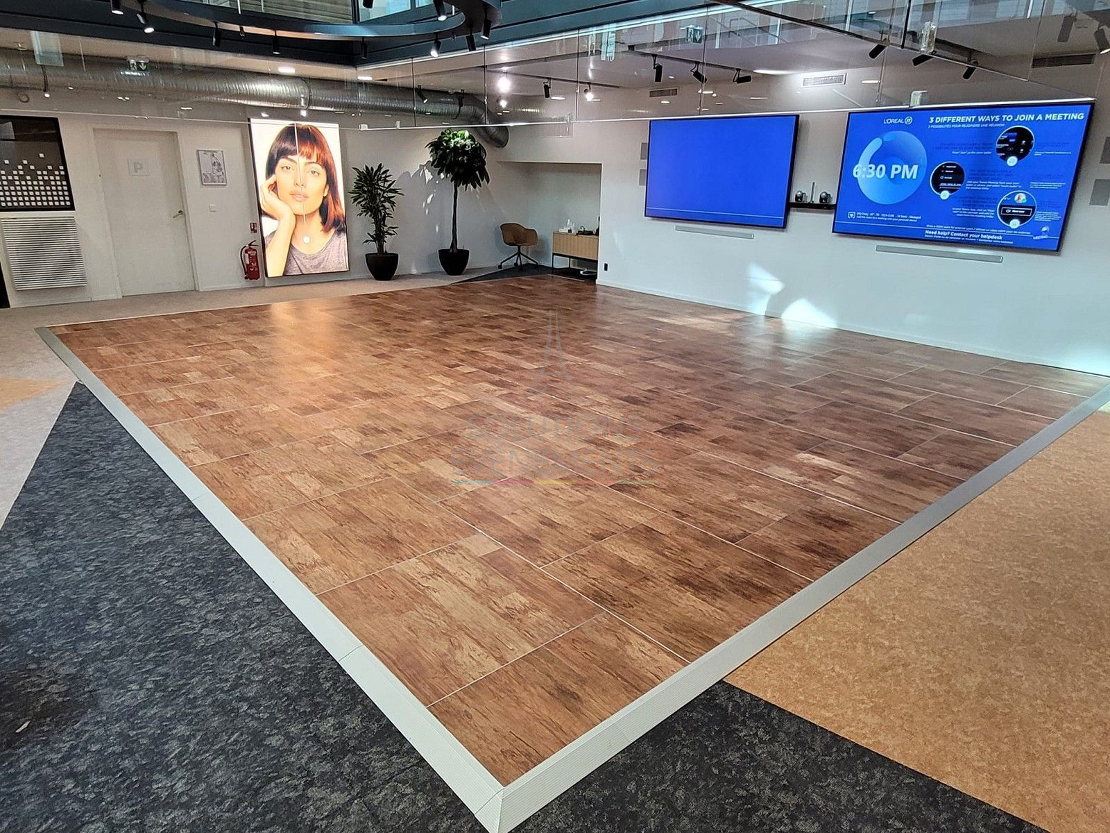 Dance floor parquet kit - Indoor - 101 m2 - 240 pax - Visual 3