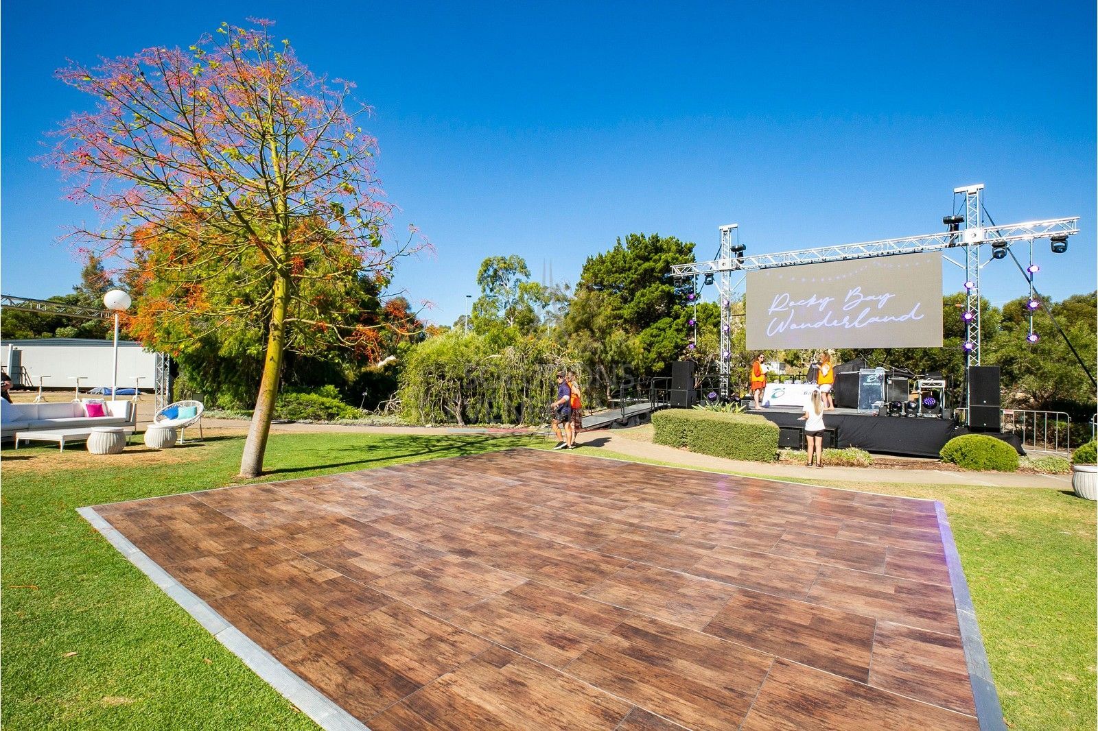 Dance floor parquet kit - Outdoor - 54 m2 - 128 pax - Visual 3