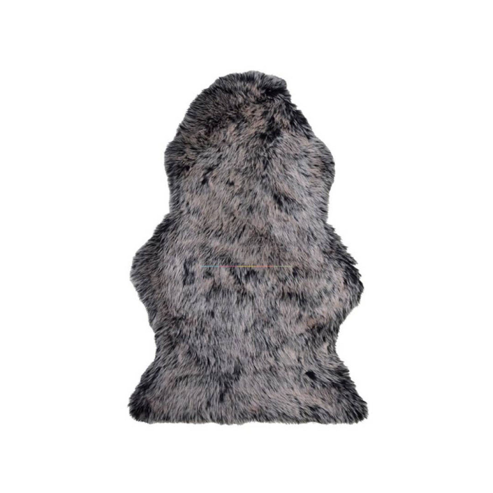 Gray faux fur rug rental