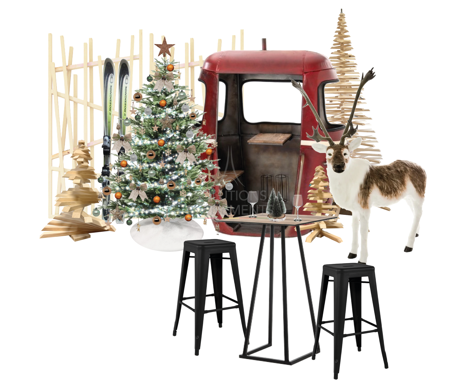 Decorated Christmas tree Mountain 210 cm - Visual 2