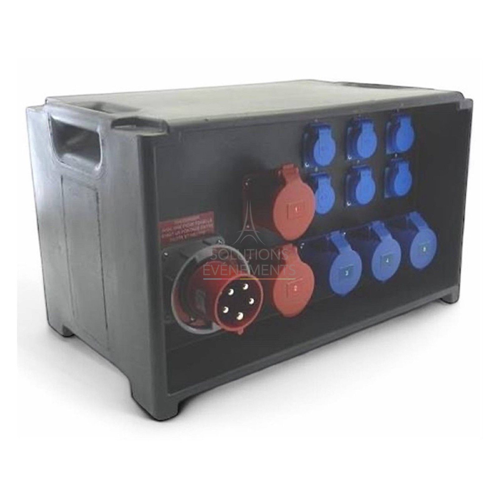 Rental of a 63A three-phase distribution box with 6 single-phase 16A outputs, 3 single-phase 32A outputs and 2 three-phase 32A outputs