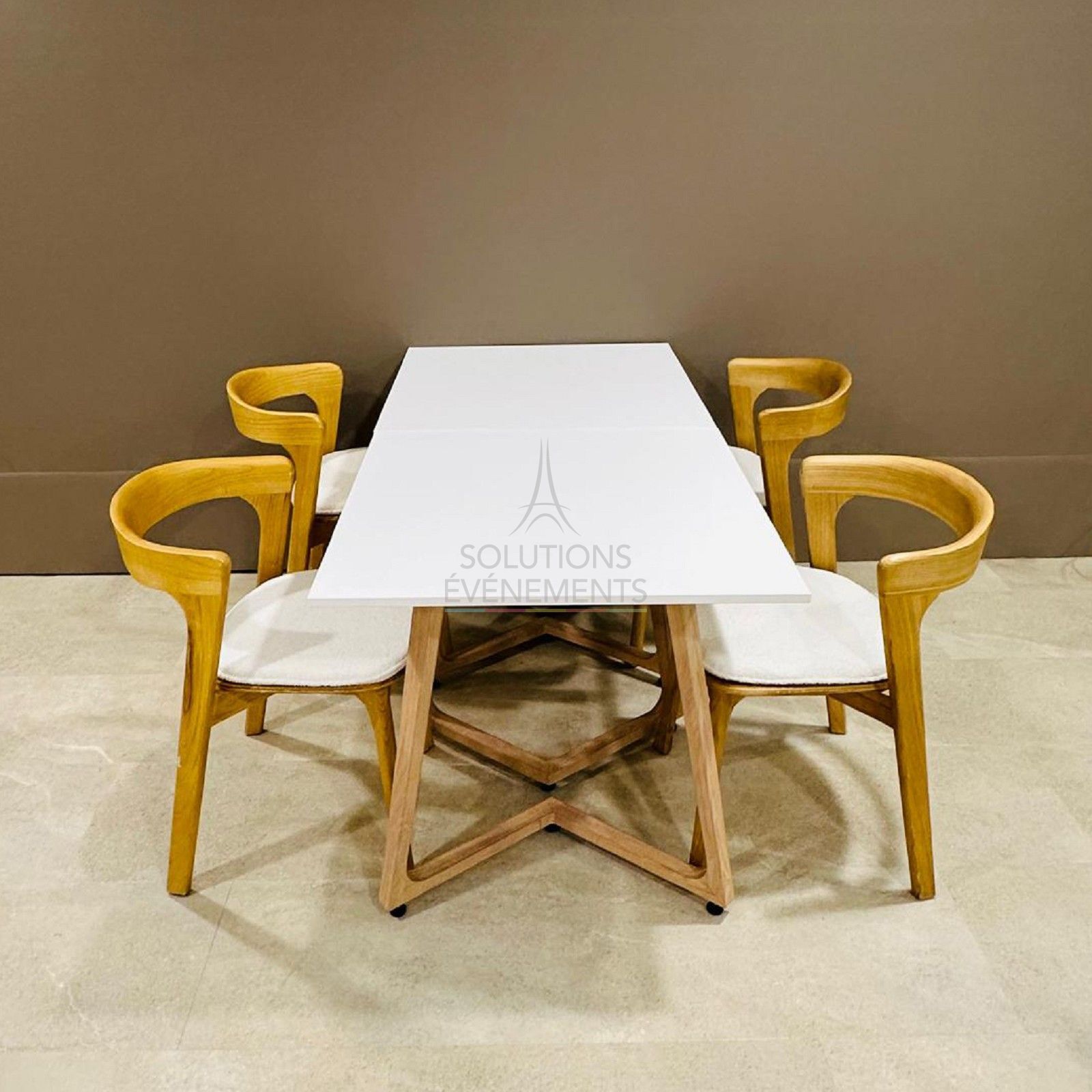 E-Bok chair - Natural oak with Chantilly Bouchette cushion - Visual 5