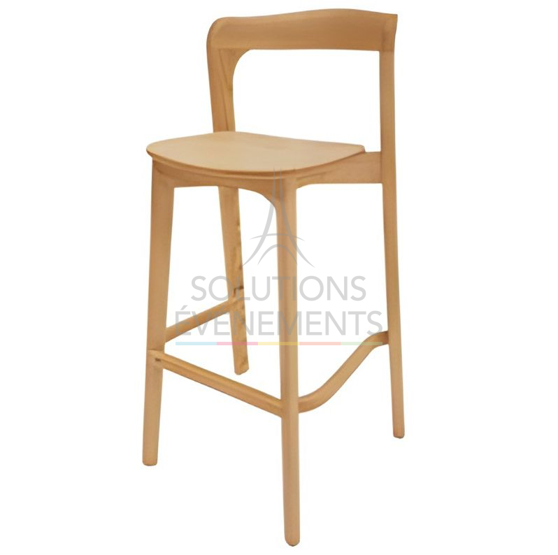 rental of a high chair in natural oak wood
