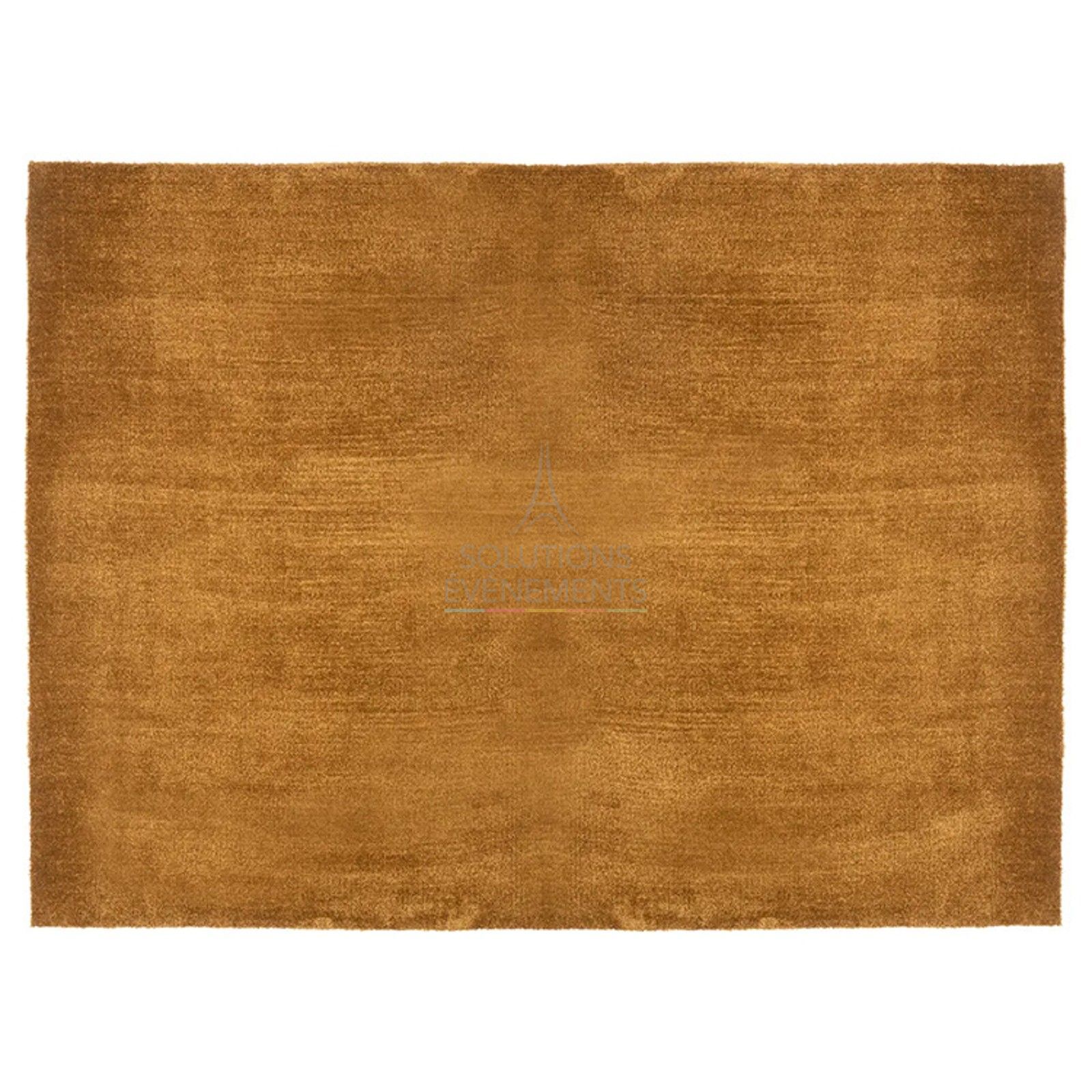 Location tapis contemporain uni jaune moutarde