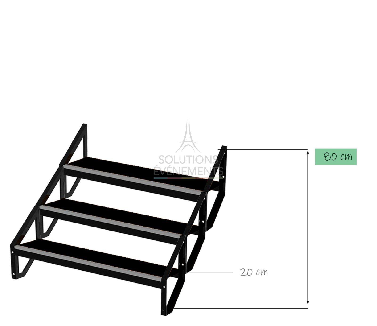 location d'escalier modulaire pour scène 80cm - Sixty82